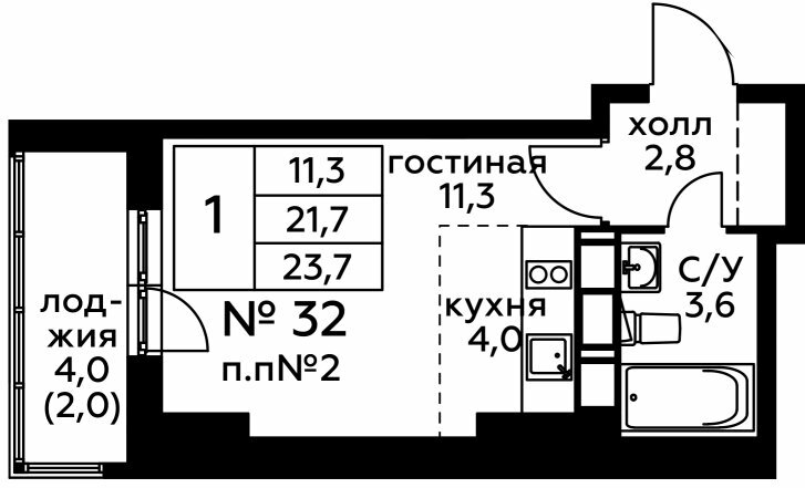 Дом 261 Секция 1 Этаж 8 Квартира 55469