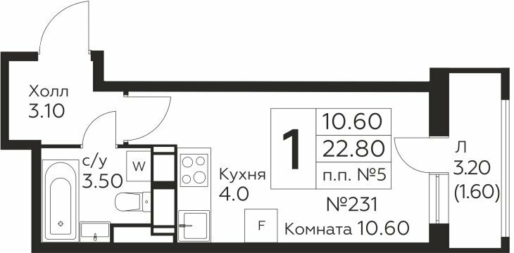 Дом 190 Секция 3 Этаж 10 Квартира 39966