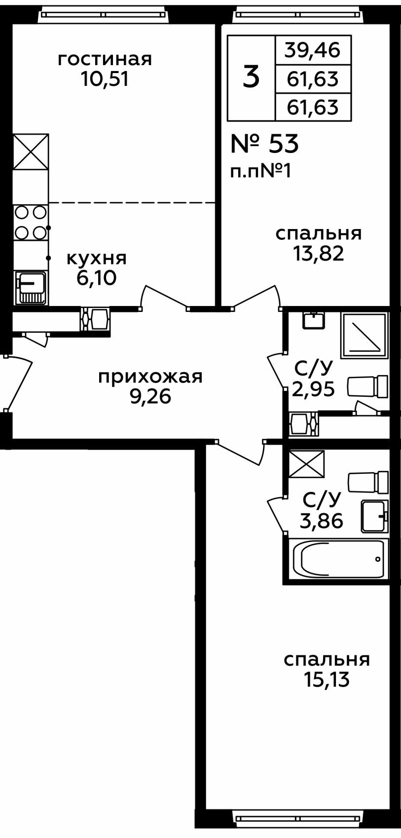 Дом 262 Секция 1 Этаж 15 Квартира 56167