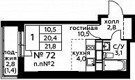 Дом 261 Секция 1 Этаж 16 Квартира 55773