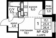 Дом 260 Секция 3 Этаж 22 Квартира 54535