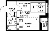 Дом 260 Секция 4 Этаж 21 Квартира 54829