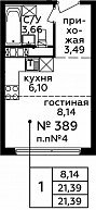 Дом 263 Секция 3 Этаж 13 Квартира 57260