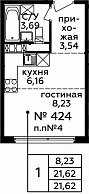 Дом 263 Секция 3 Этаж 20 Квартира 57519
