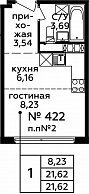 Дом 263 Секция 3 Этаж 20 Квартира 57517