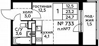 Дом 260 Секция 4 Этаж 22 Квартира 54839